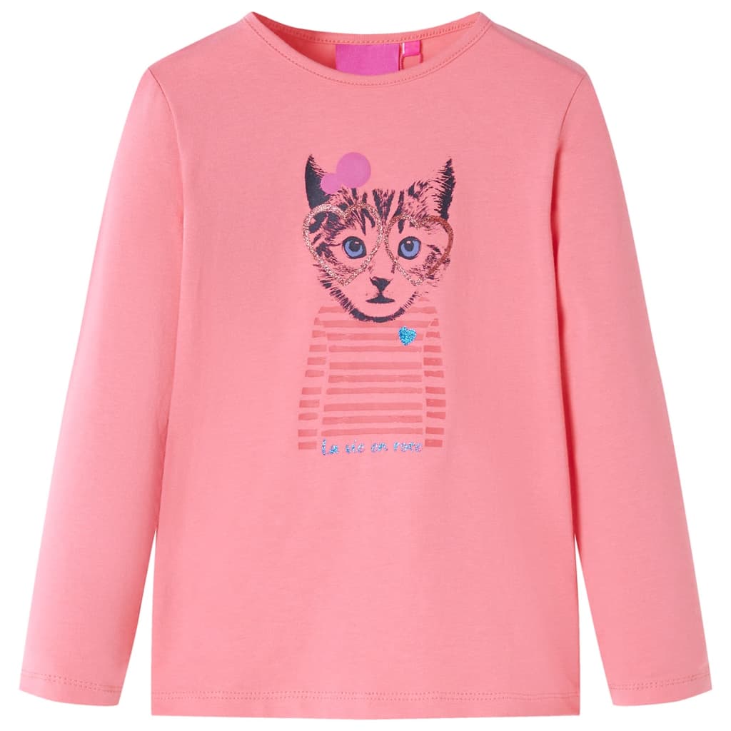 Kindershirt met lange mouwen 92 roze