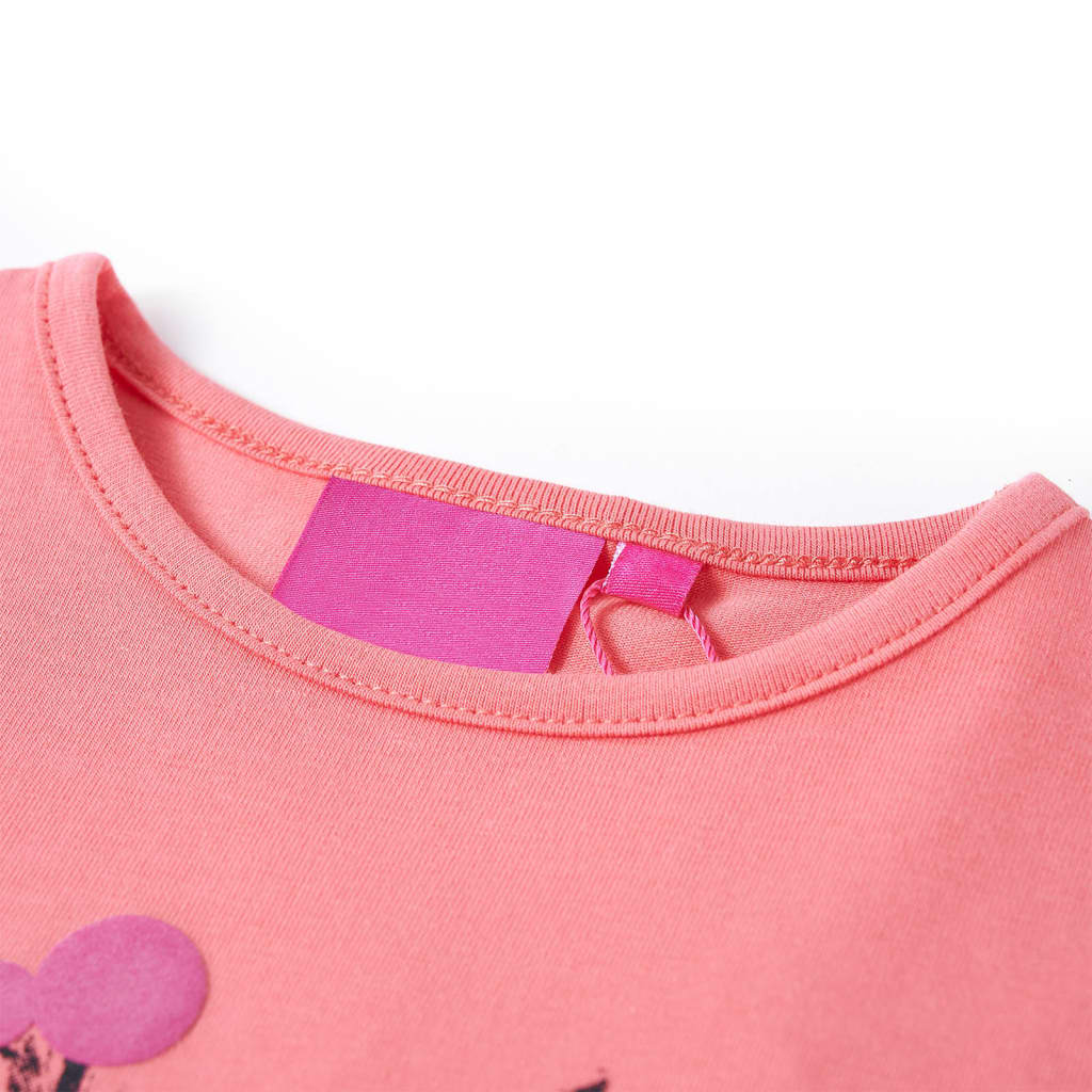 Kindershirt met lange mouwen 92 roze