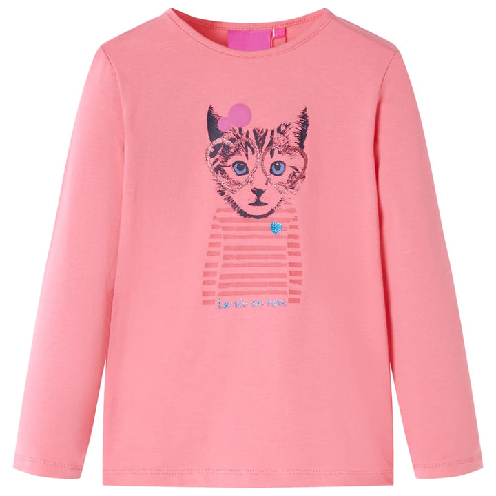 Kindershirt met lange mouwen 116 roze