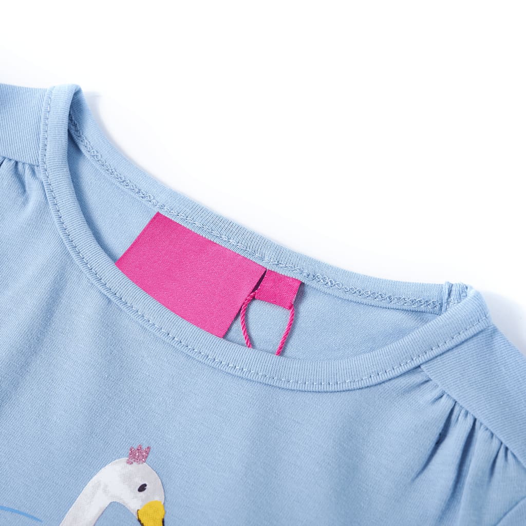 Kindershirt met lange mouwen 104 lichtblauw