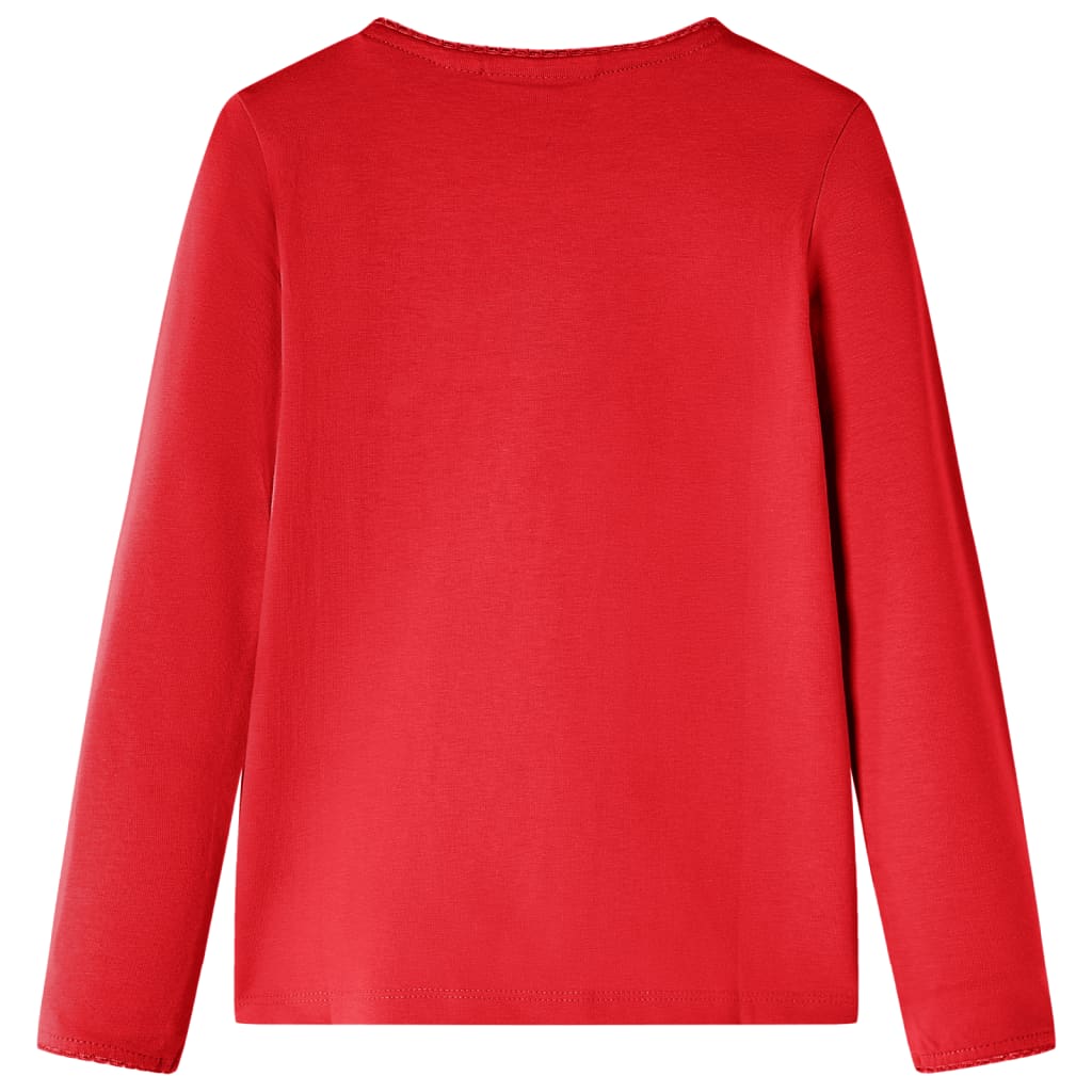 Kindershirt met lange mouwen 140 rood