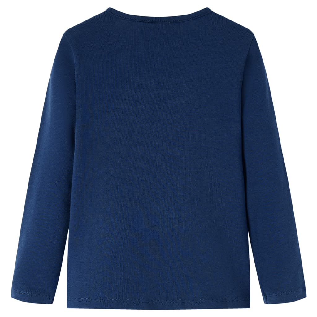 Kindershirt met lange mouwen 92 marineblauw