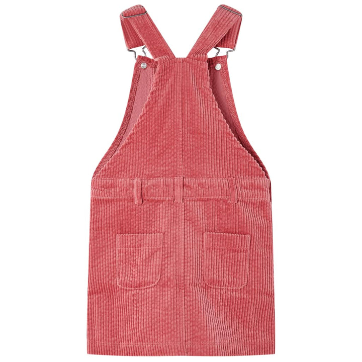 Kindertuinjurk 92 ribfluweel roze