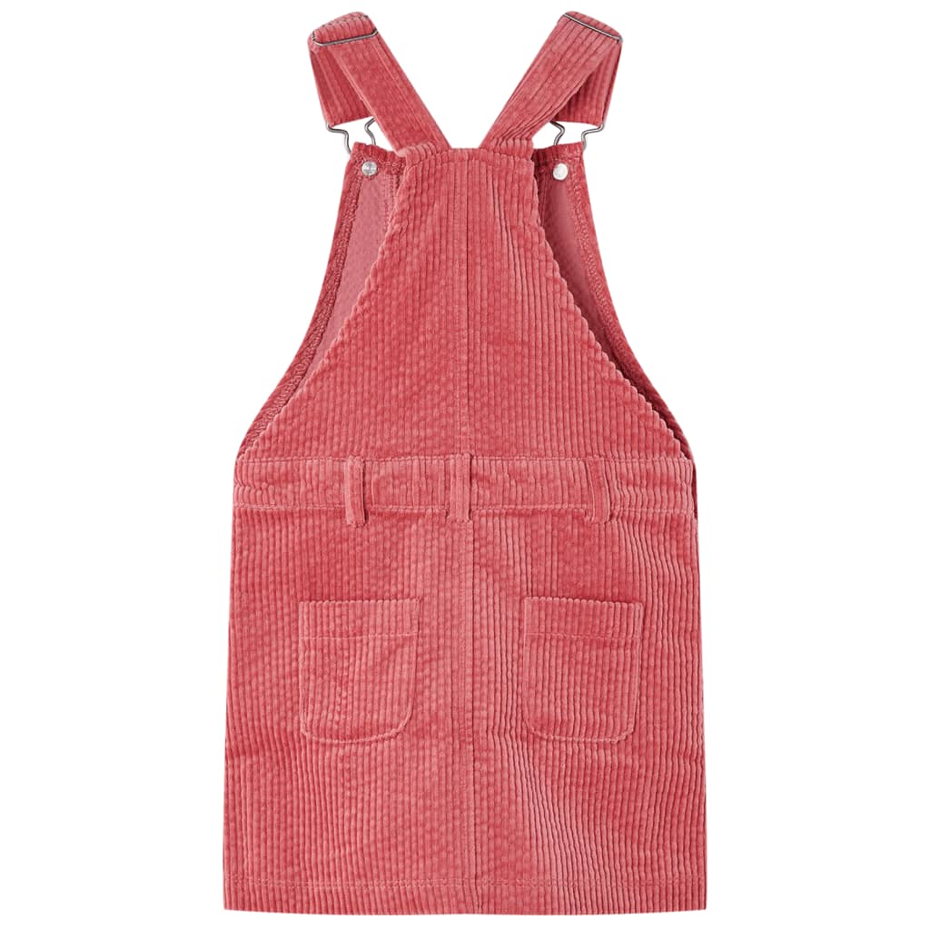 Kindertuinjurk 116 ribfluweel roze