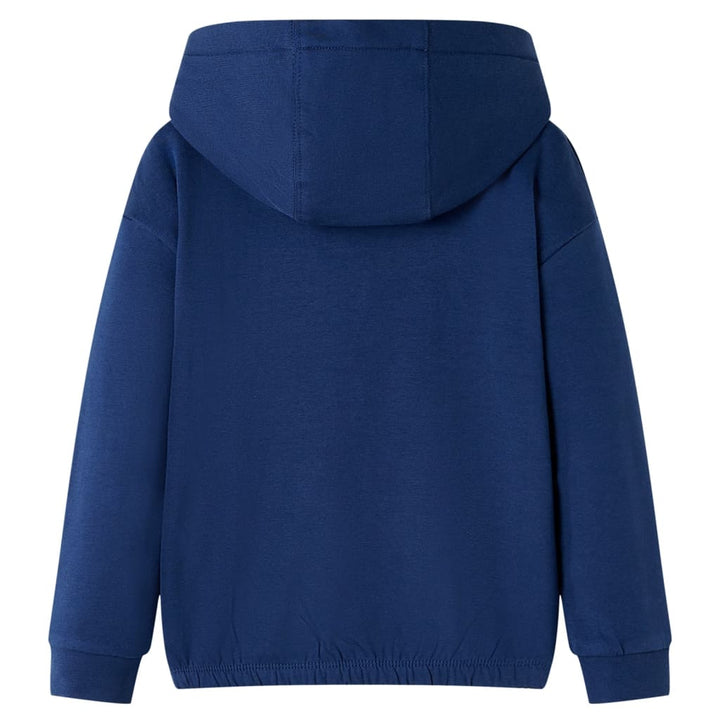 Kindertrui met capuchon 92 marineblauw