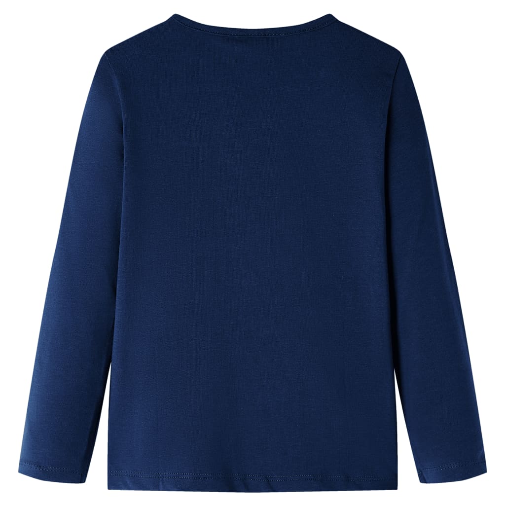 Kindershirt met lange mouwen 104 marineblauw