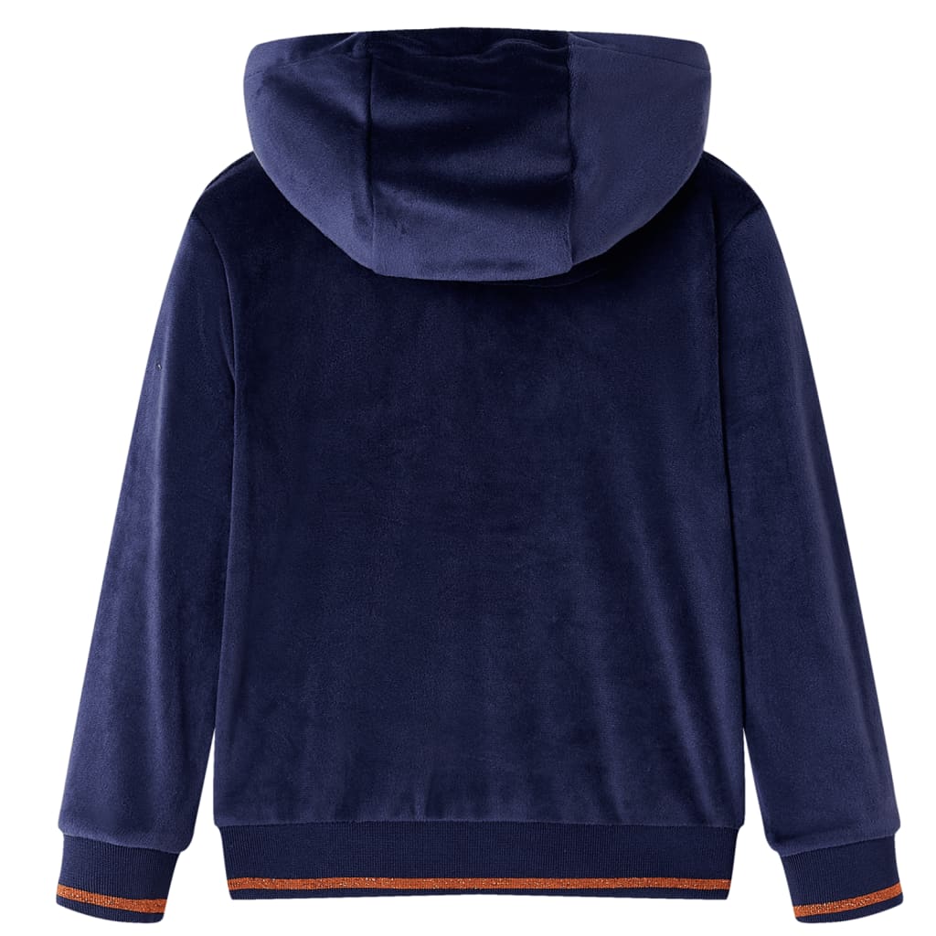 Kinderjas met capuchon 92 marineblauw