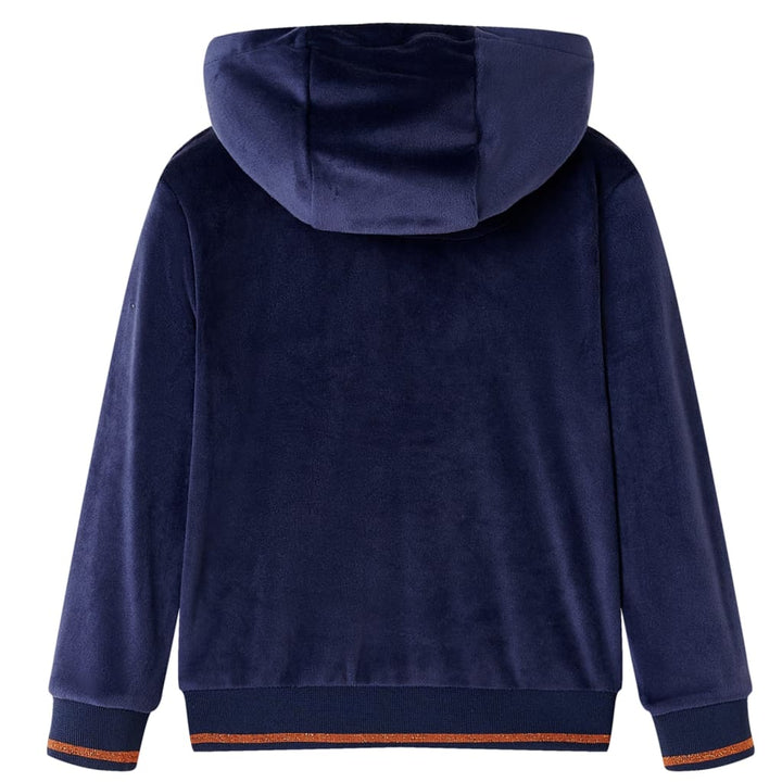 Kinderjas met capuchon 104 marineblauw