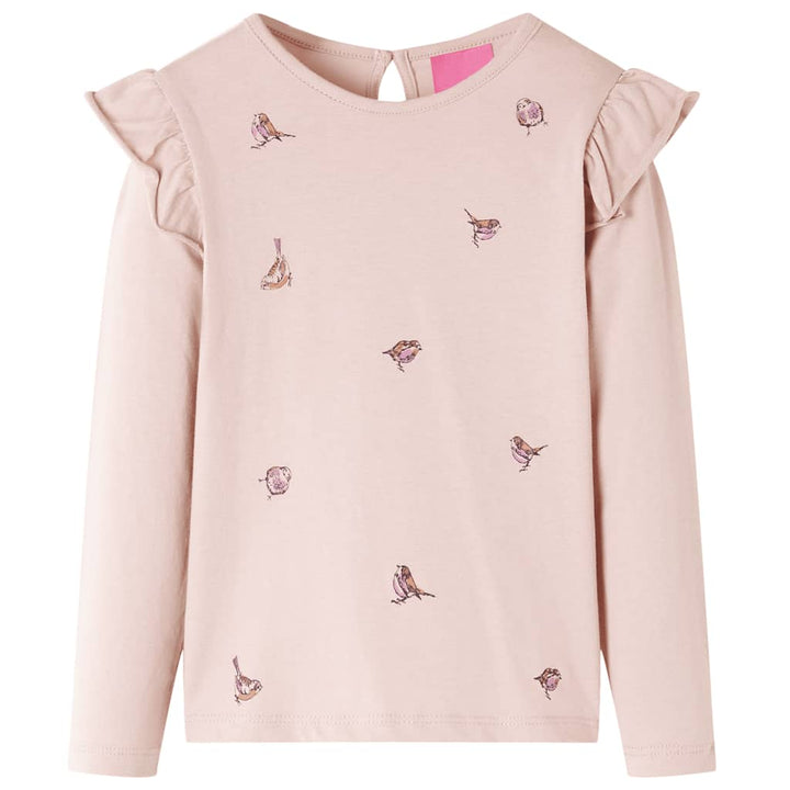 Kindershirt met lange mouwen 140 roze