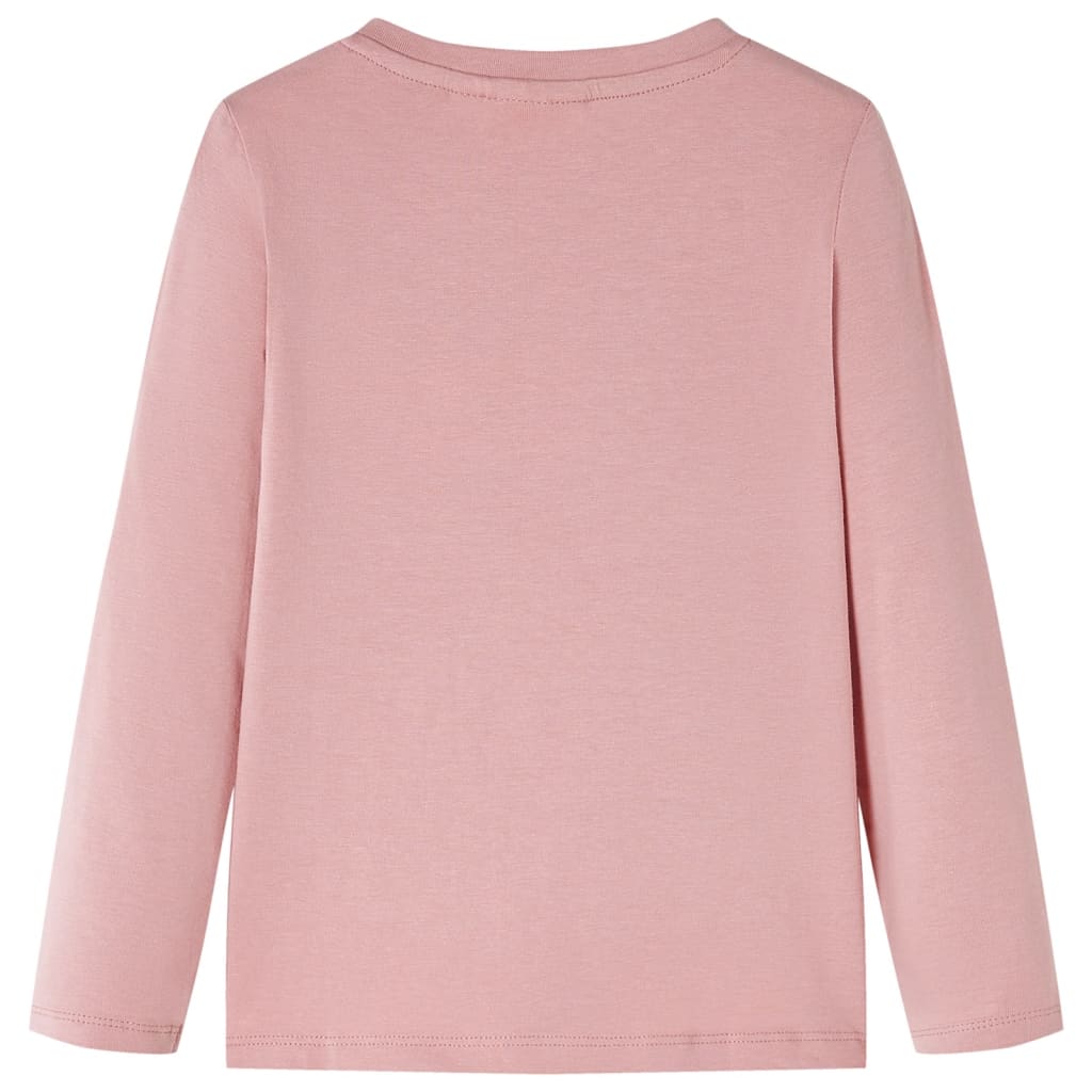 Kindershirt met lange mouwen 128 roze