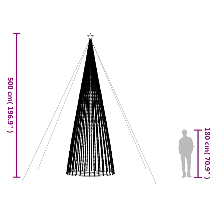 Lichtkegel 1544 koudwitte LED's 500 cm