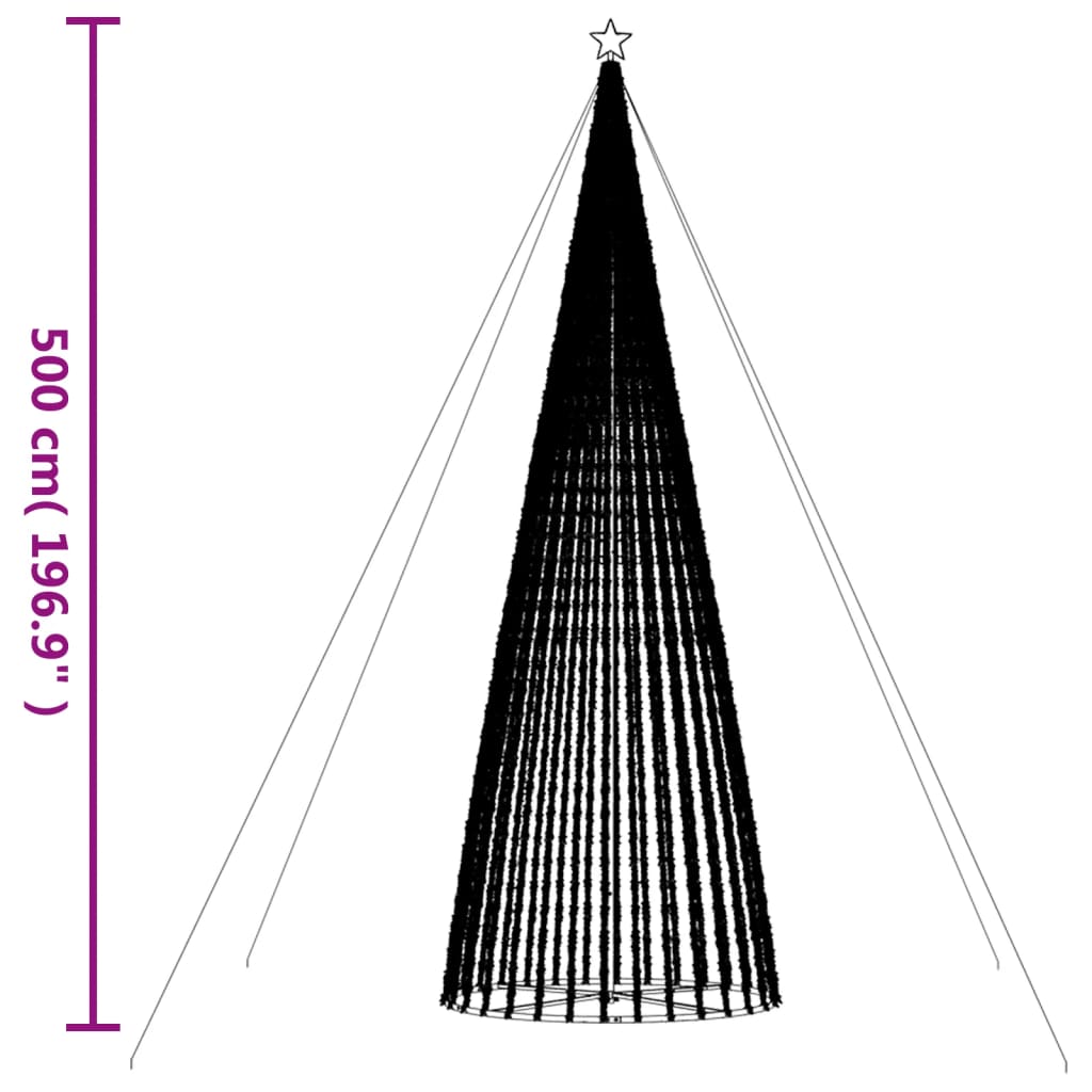 Lichtkegel 1544 koudwitte LED's 500 cm