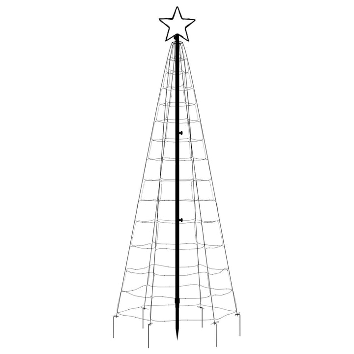 Lichtkegel met grondpinnen 220 koudwitte LED's 180 cm