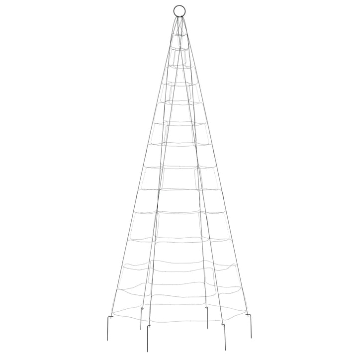 Lichtkegel aan vlaggenmast 180 cm 200 LED's warmwit