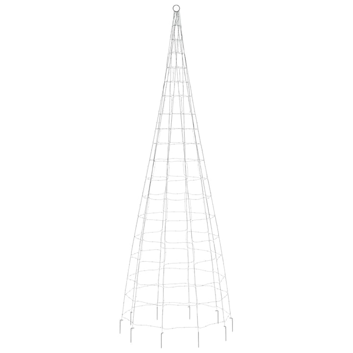 Lichtkegel aan vlaggenmast 550 blauwe LED's 300 cm