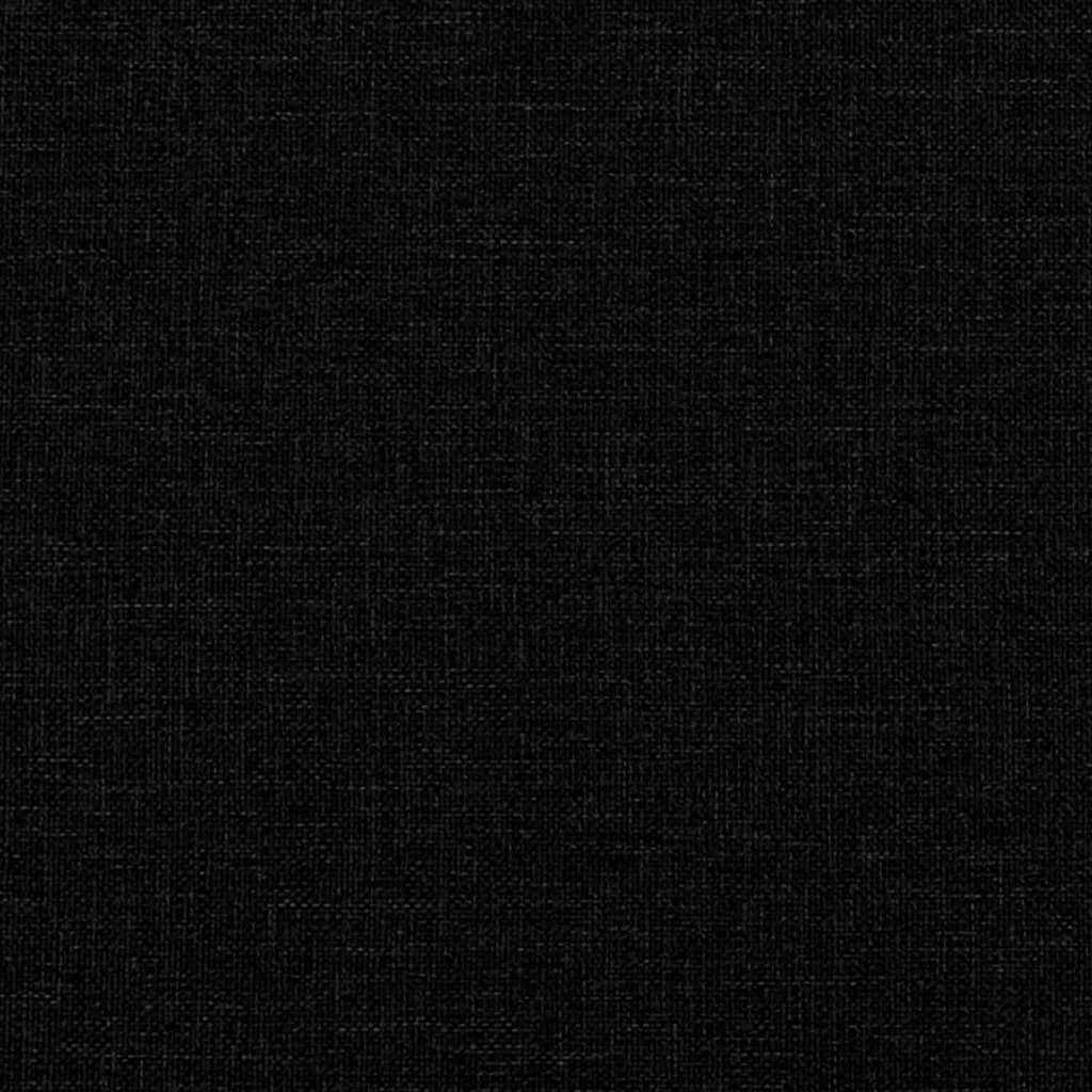 Fauteuil verstelbaar met voetensteun stof zwart