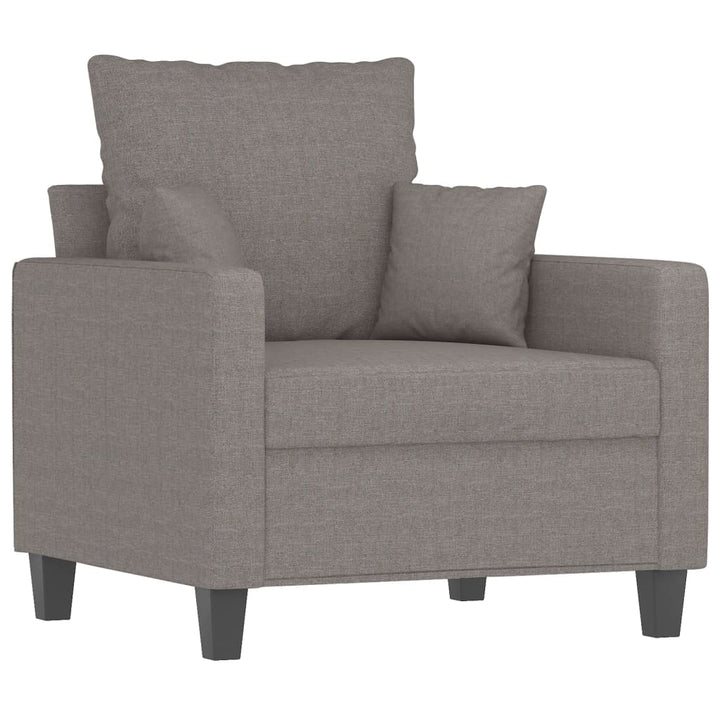 Fauteuil met voetenbank 60 cm stof taupe