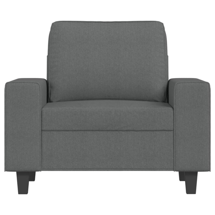 Fauteuil met voetenbank 60 cm stof donkergrijs