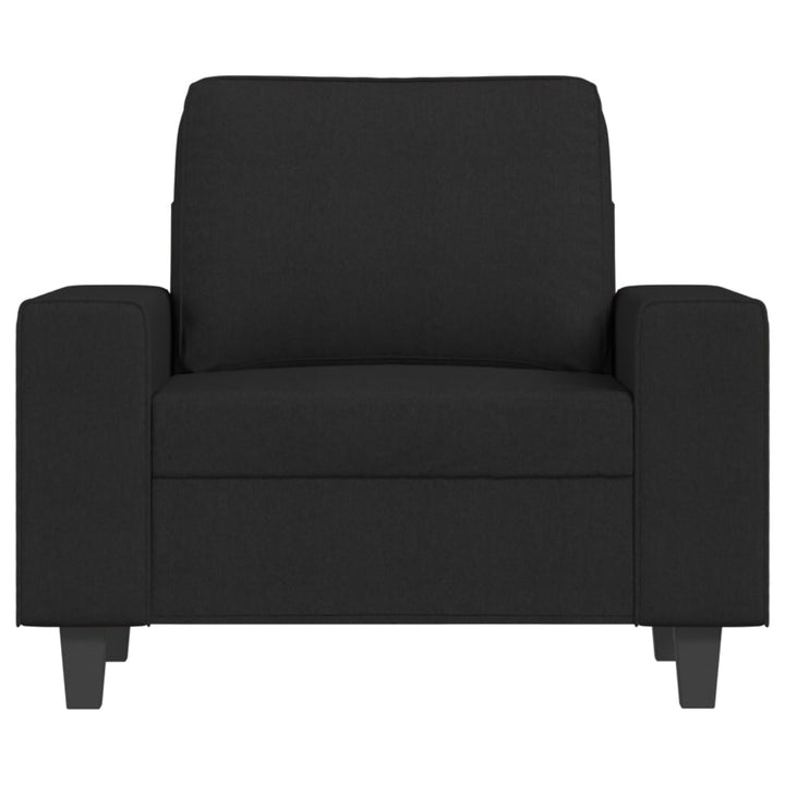 Fauteuil met voetenbank 60 cm stof zwart