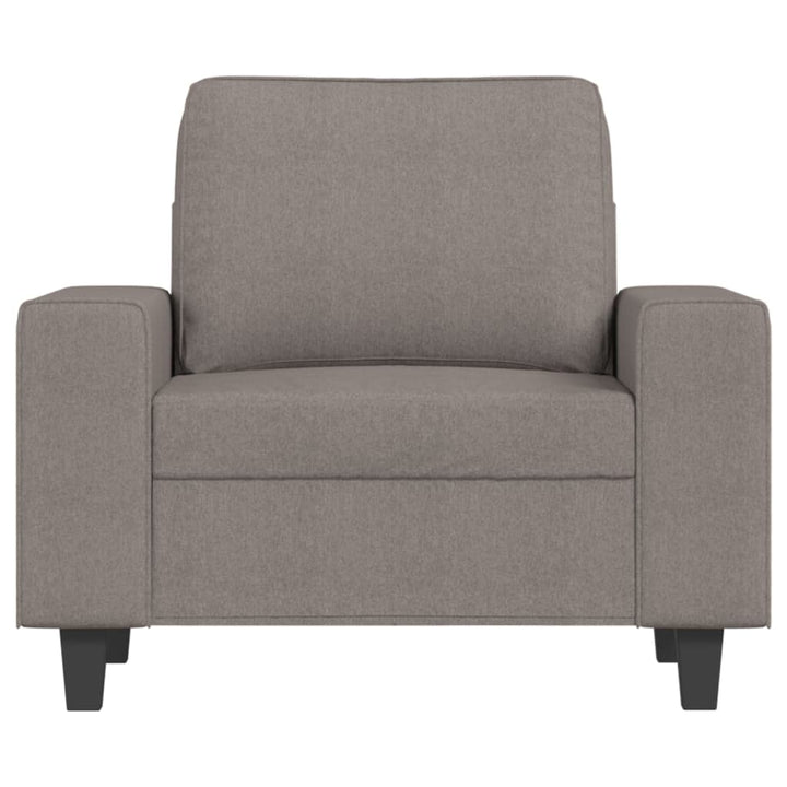 Fauteuil met voetenbank 60 cm stof taupe