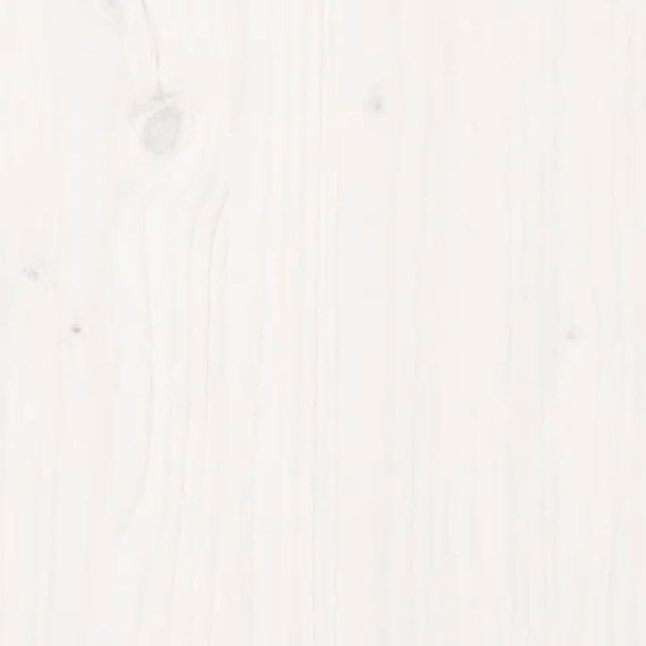 Tuinvoetenbank 70x70x30 cm massief grenenhout wit