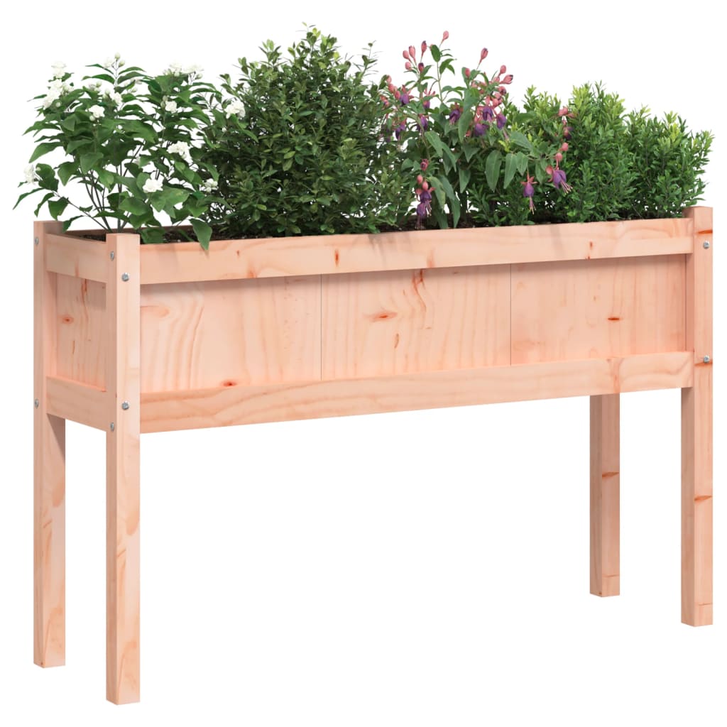 Plantenbak met poten 110x31x70 cm massief douglashout