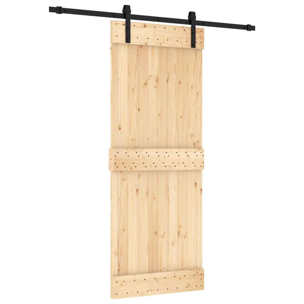 Schuifdeur met beslag 80x210 cm massief grenenhout