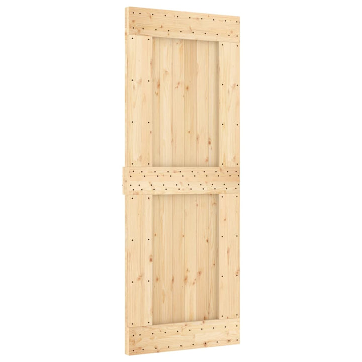 Schuifdeur met beslag 80x210 cm massief groenhout