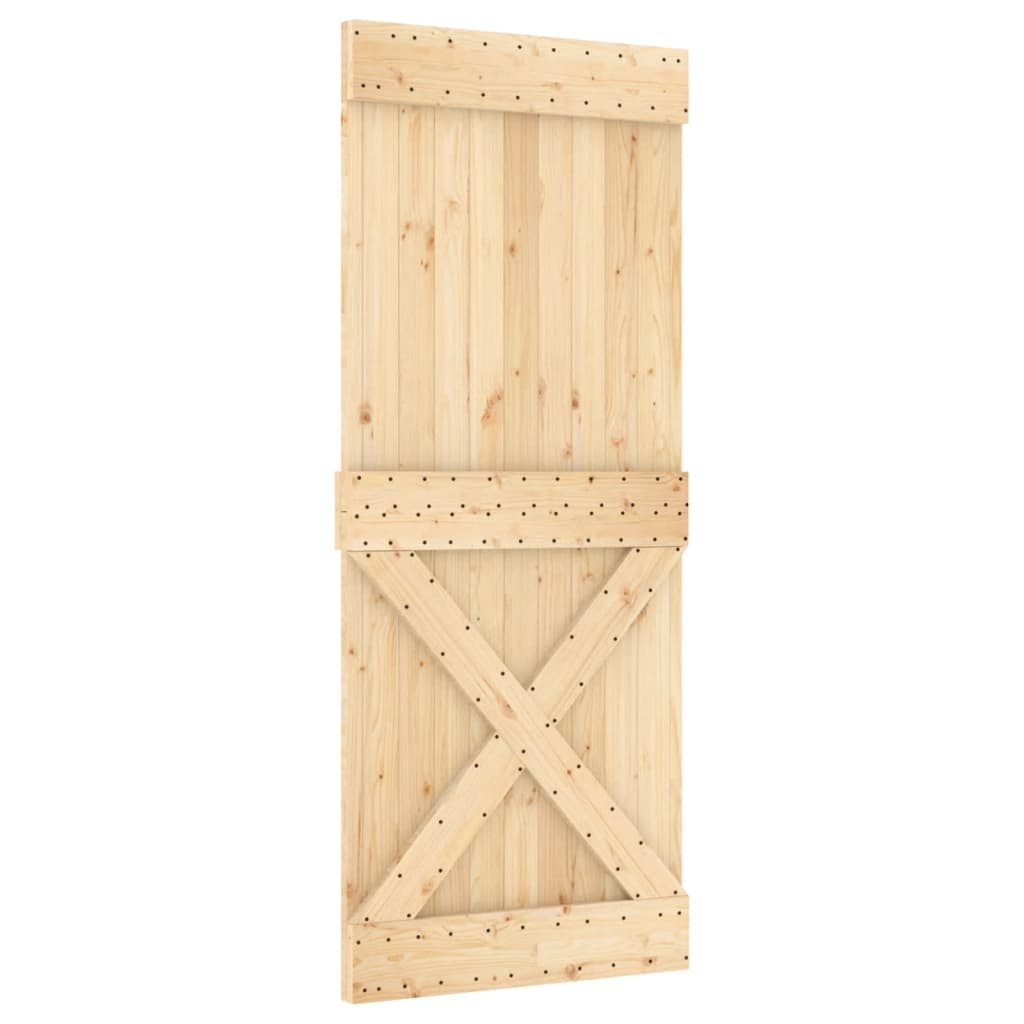 Schuifdeur met beslag 85x210 cm massief grenenhout