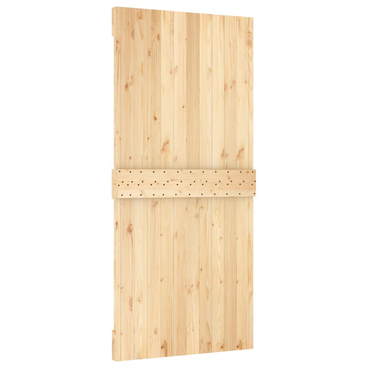 Schuifdeur met beslag 95x210 cm massief groenhout