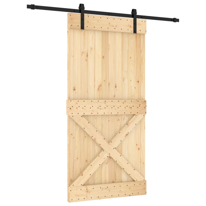 Schuifdeur met beslag 100x210 cm massief grenenhout