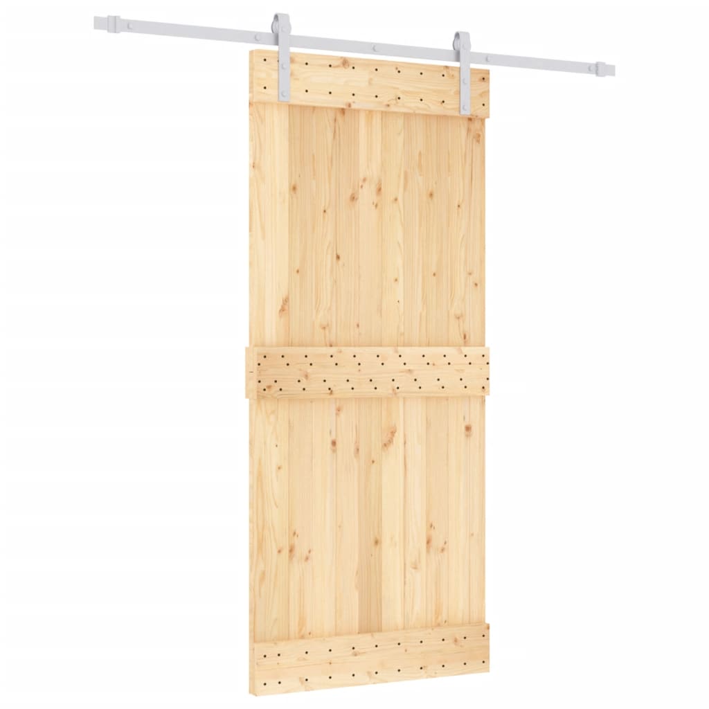 Schuifdeur met beslag 90x210 cm massief grenenhout