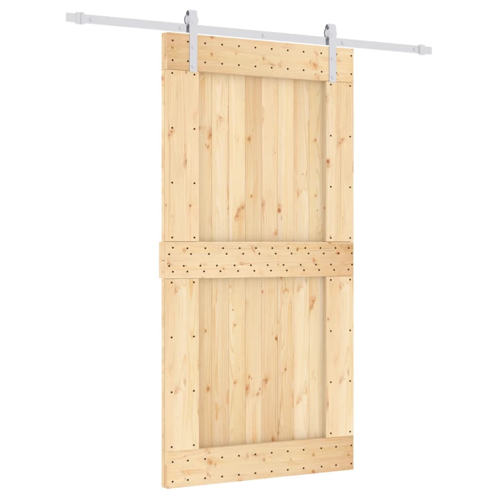 Schuifdeur met beslag 100x210 cm massief grenenhout