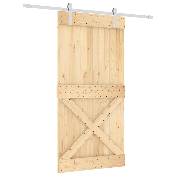 Schuifdeur met beslag 100x210 cm massief grenenhout