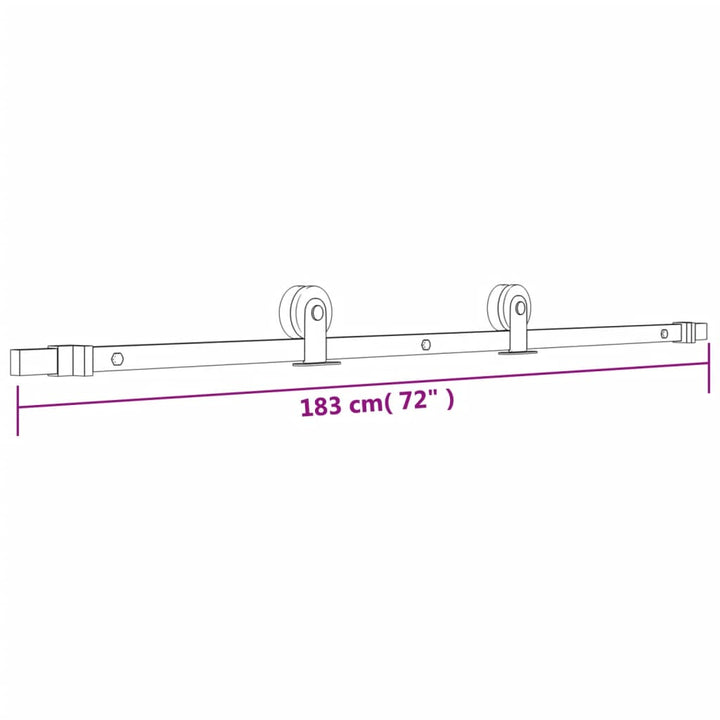 Schuifdeur met beslag 90x210 cm massief groenhout