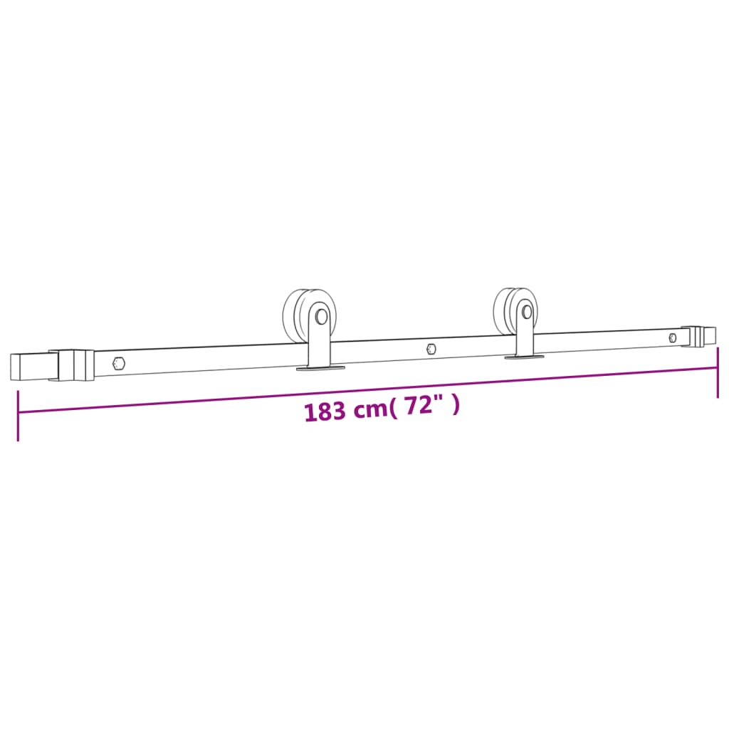 Schuifdeur met beslag 70x210 cm massief grenenhout