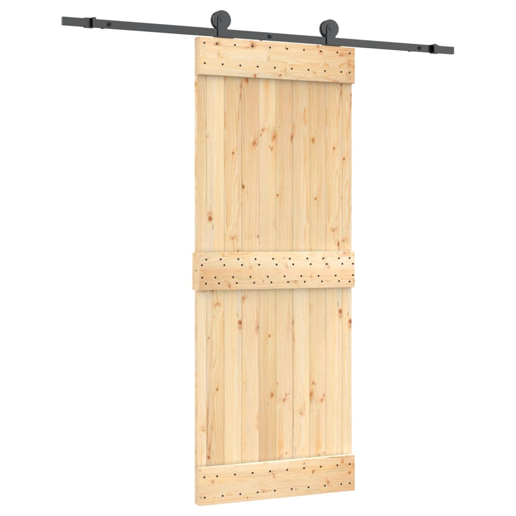 Schuifdeur met beslag 80x210 cm massief grenenhout