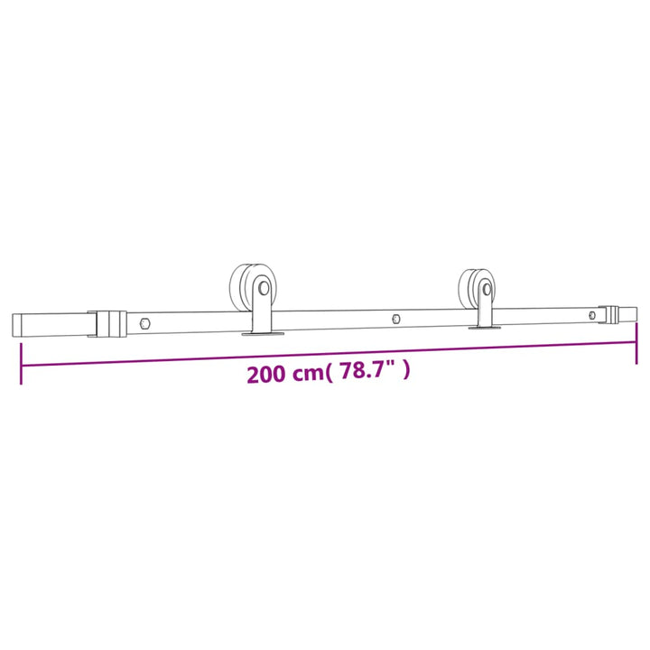 Schuifdeur met beslag 95x210 cm massief grenenhout