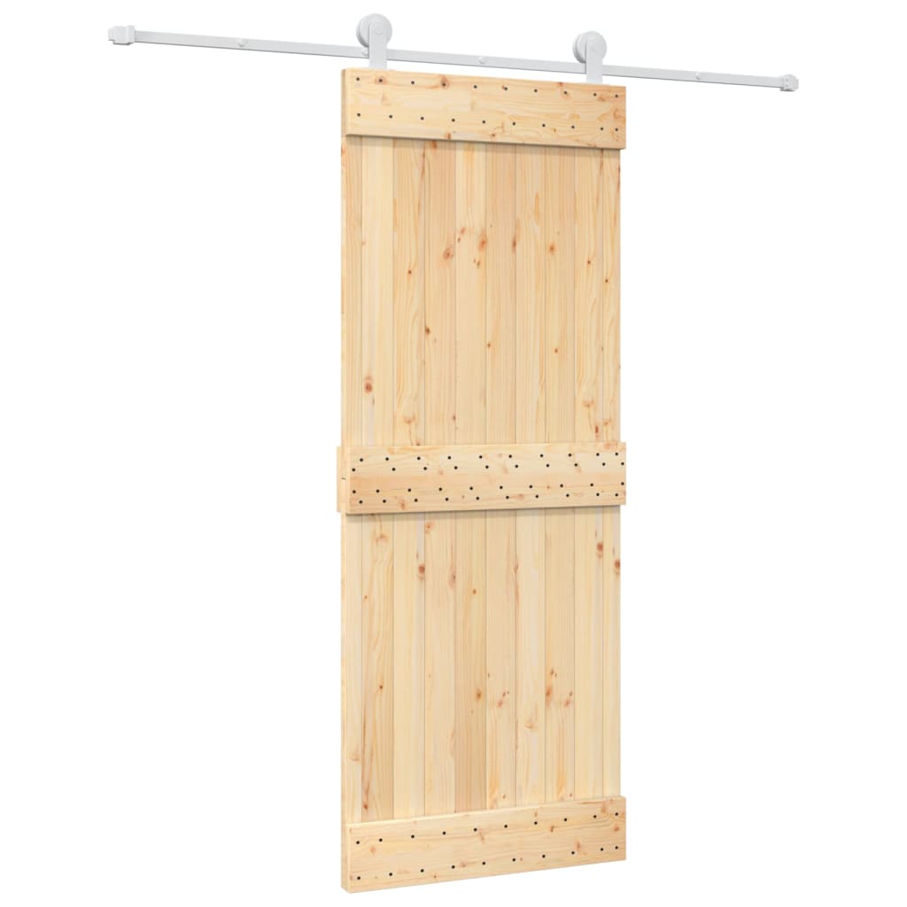 Schuifdeur met beslag 80x210 cm massief grenenhout