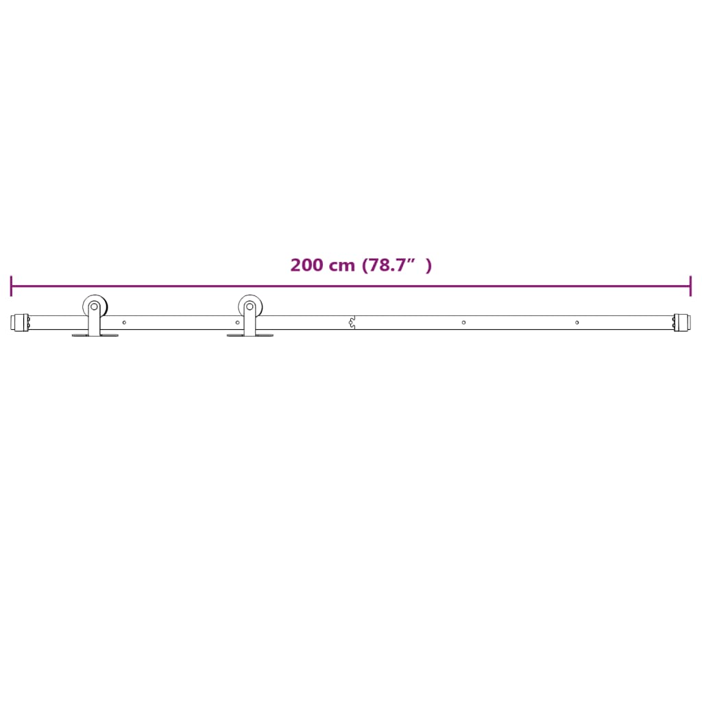 Schuifdeur met beslag 90x210 cm massief grenenhout