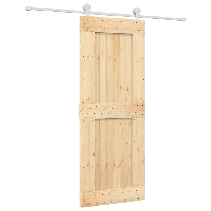 Schuifdeur met beslag 80x210 cm massief grenenhout