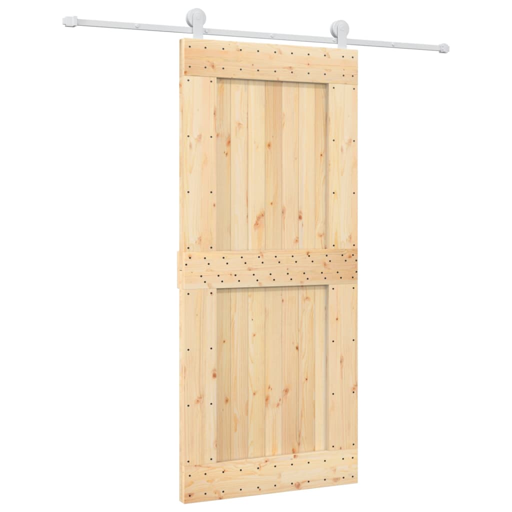 Schuifdeur met beslag 90x210 cm massief grenenhout