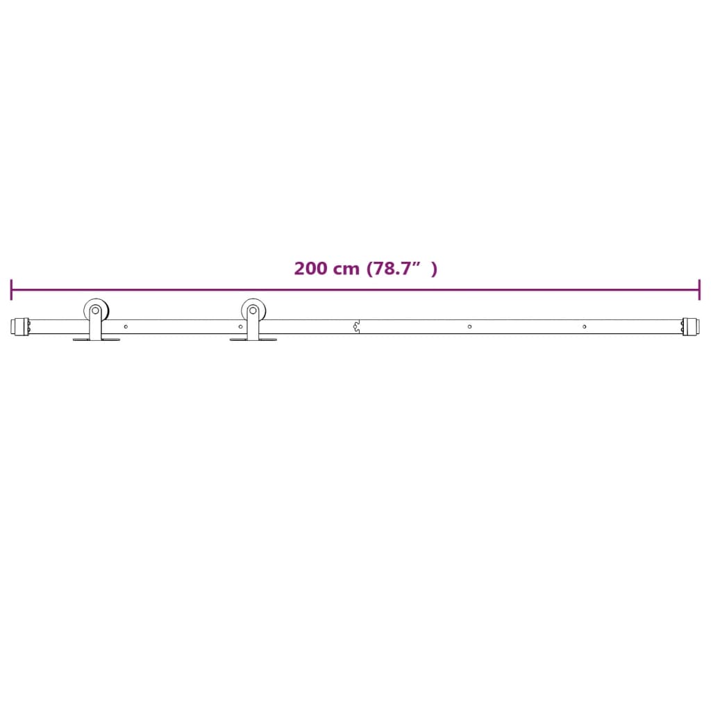 Schuifdeur met beslag 85x210 cm massief grenenhout