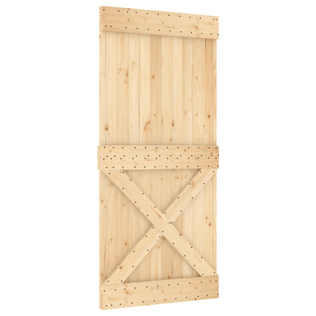 Schuifdeur met beslag 95x210 cm massief grenenhout