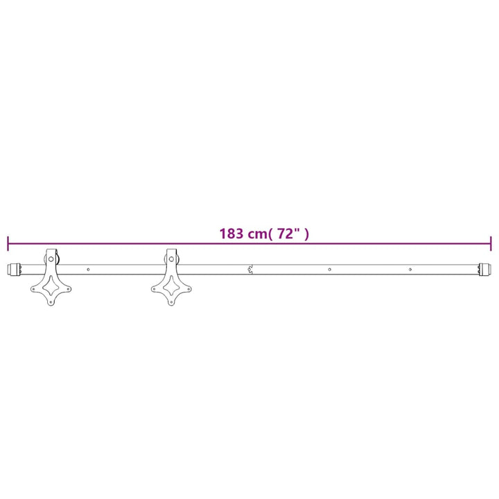 Schuifdeur met beslag 70x210 cm massief groenhout