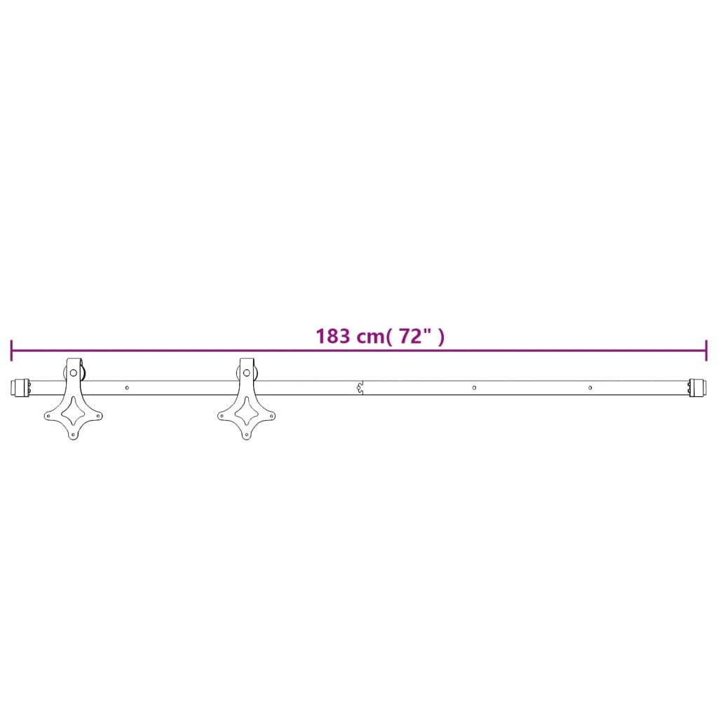 Schuifdeur met beslag 70x210 cm massief groenhout