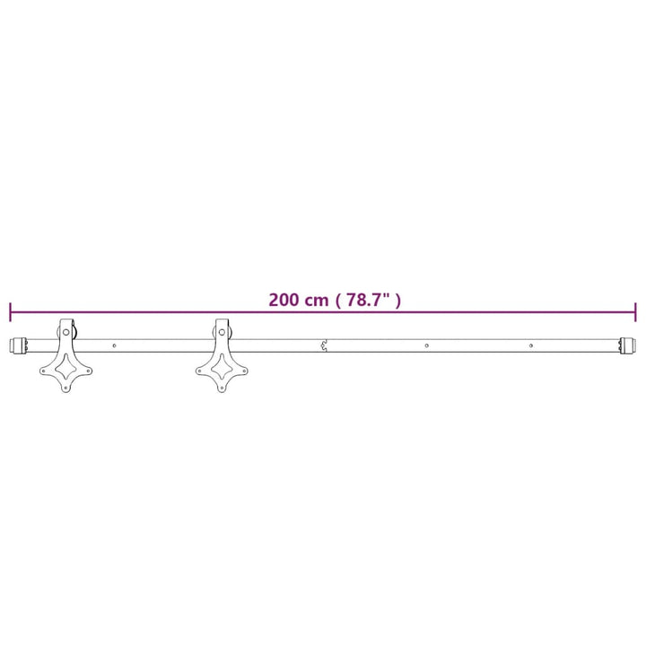 Schuifdeur met beslag 90x210 cm massief grenenhout