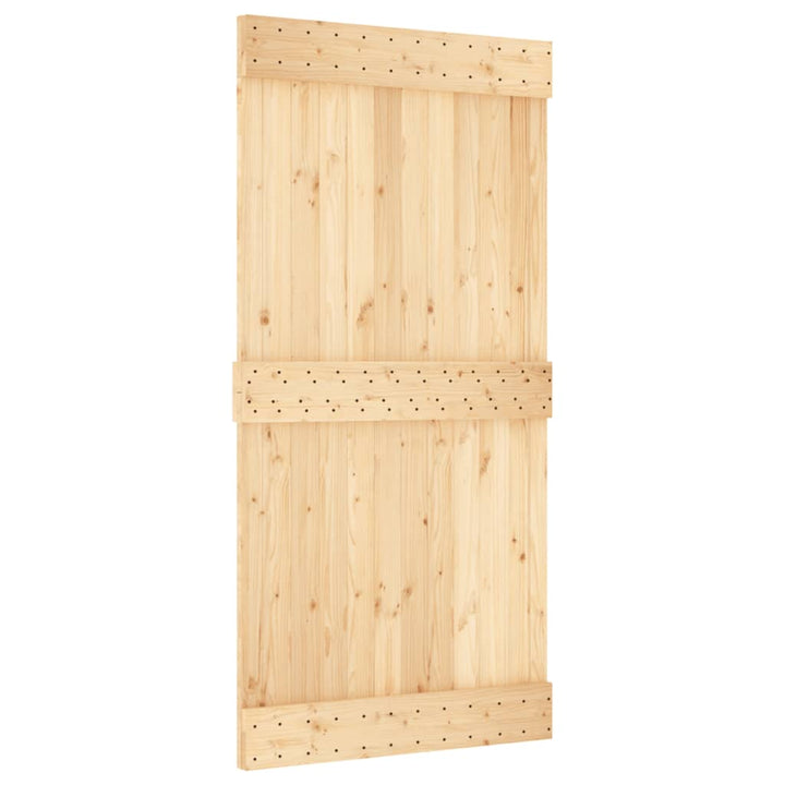 Schuifdeur met beslag 100x210 cm massief groenhout