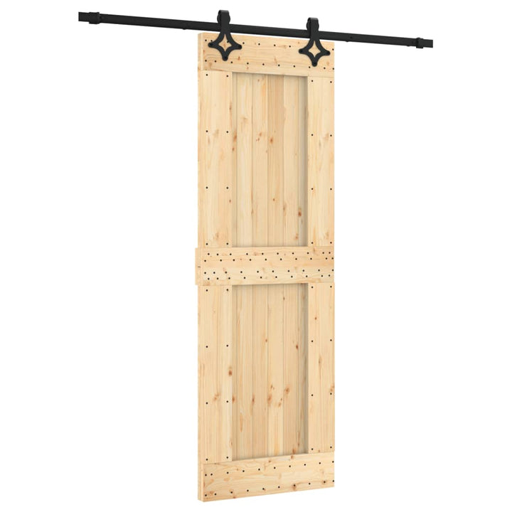 Schuifdeur met beslag 70x210 cm massief groenhout