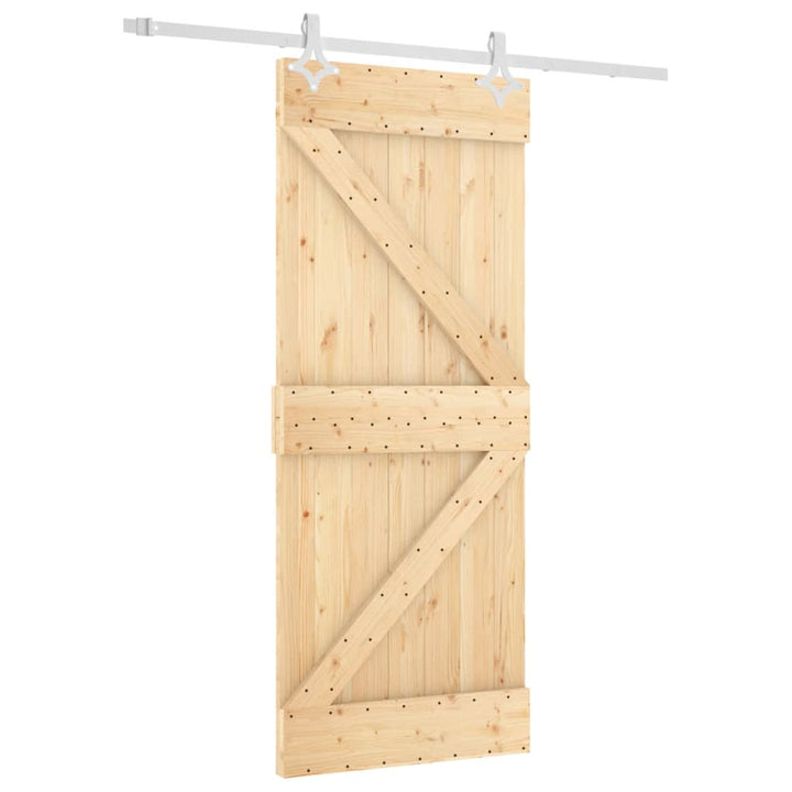 Schuifdeur met beslag 85x210 cm massief grenenhout